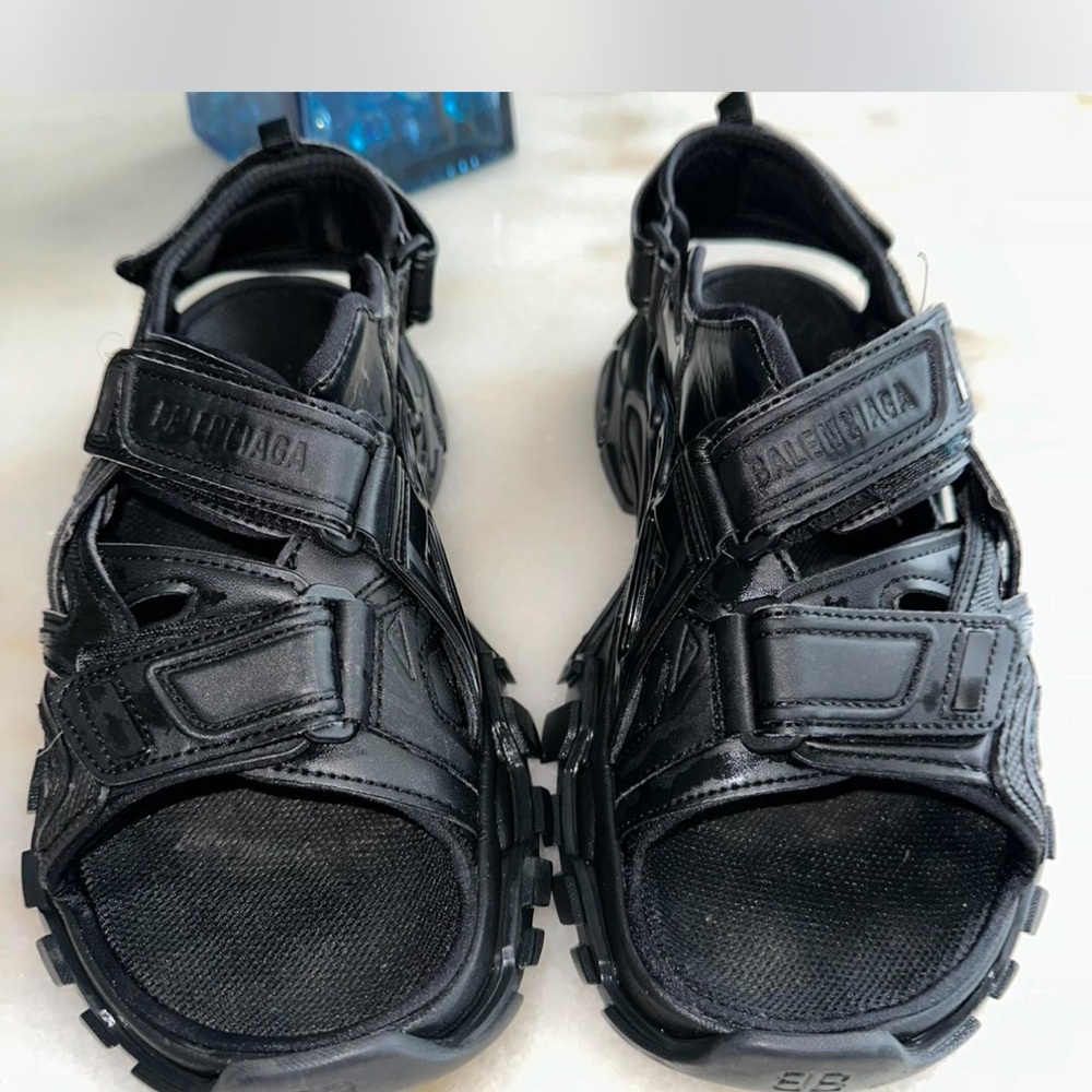 Balenciaga Track Sandals in Black